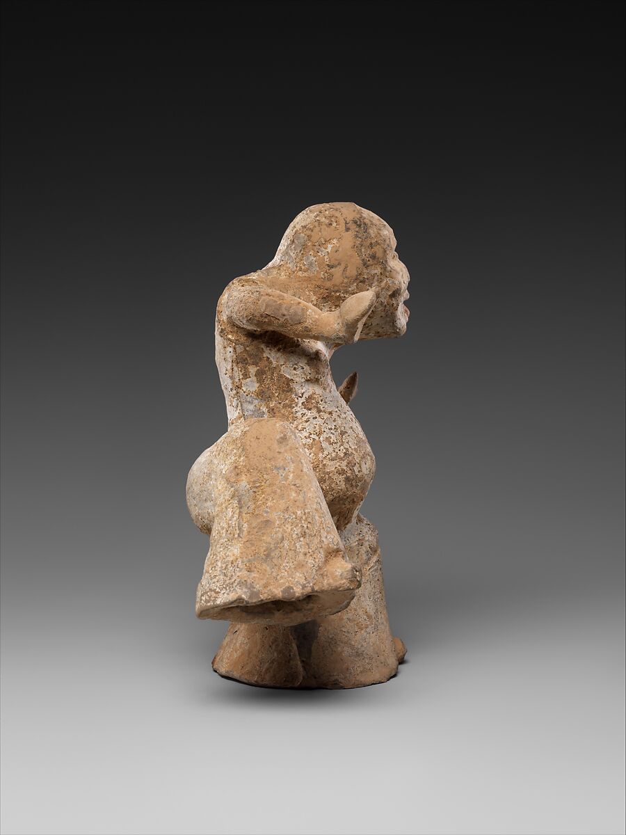 Rustic Dancers, Earthenware with traces of pigment, China