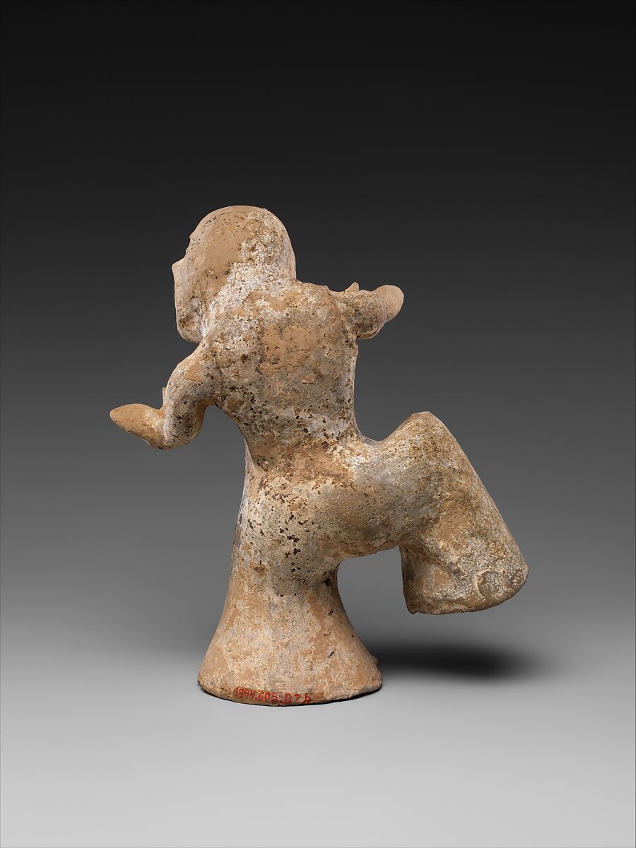 Rustic Dancers, Earthenware with traces of pigment, China