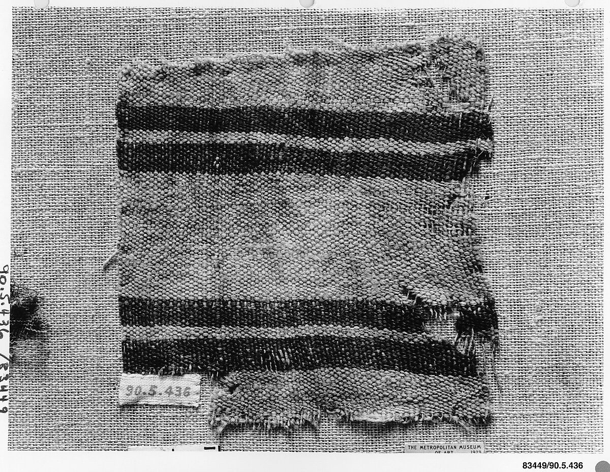 Textile Fragment, Wool, linen; plain weave