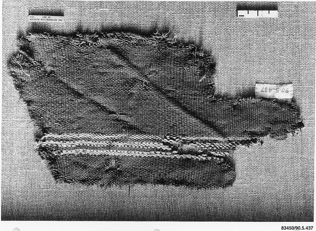 Textile Fragment, Wool, linen; plain weave