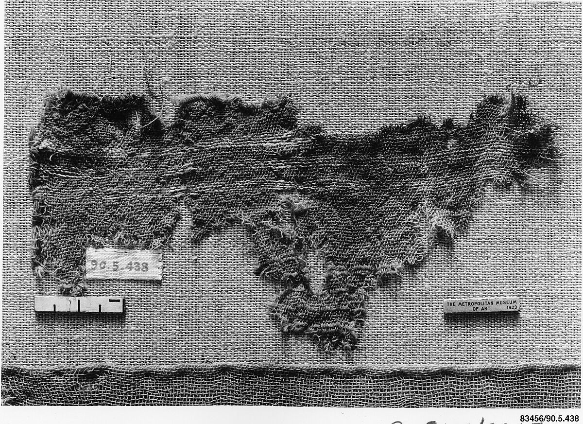 Textile Fragment, Wool, linen; plain weave