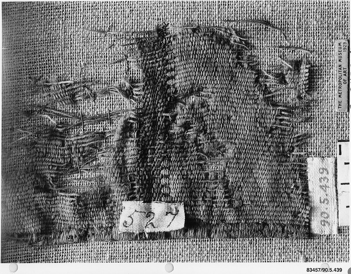 Textile Fragment, Wool, linen; plain weave