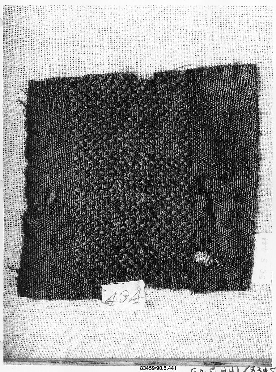 Textile Fragment, Wool, linen; plain weave, tapestry weave (?)