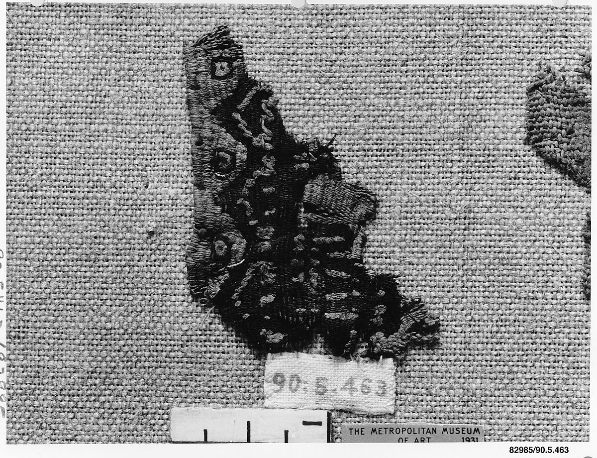 Textile Fragment, Wool, linen; tapestry weave