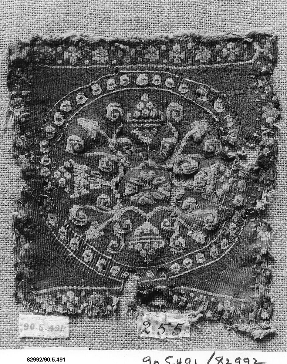 Textile Fragment, Wool, linen; tapestry weave