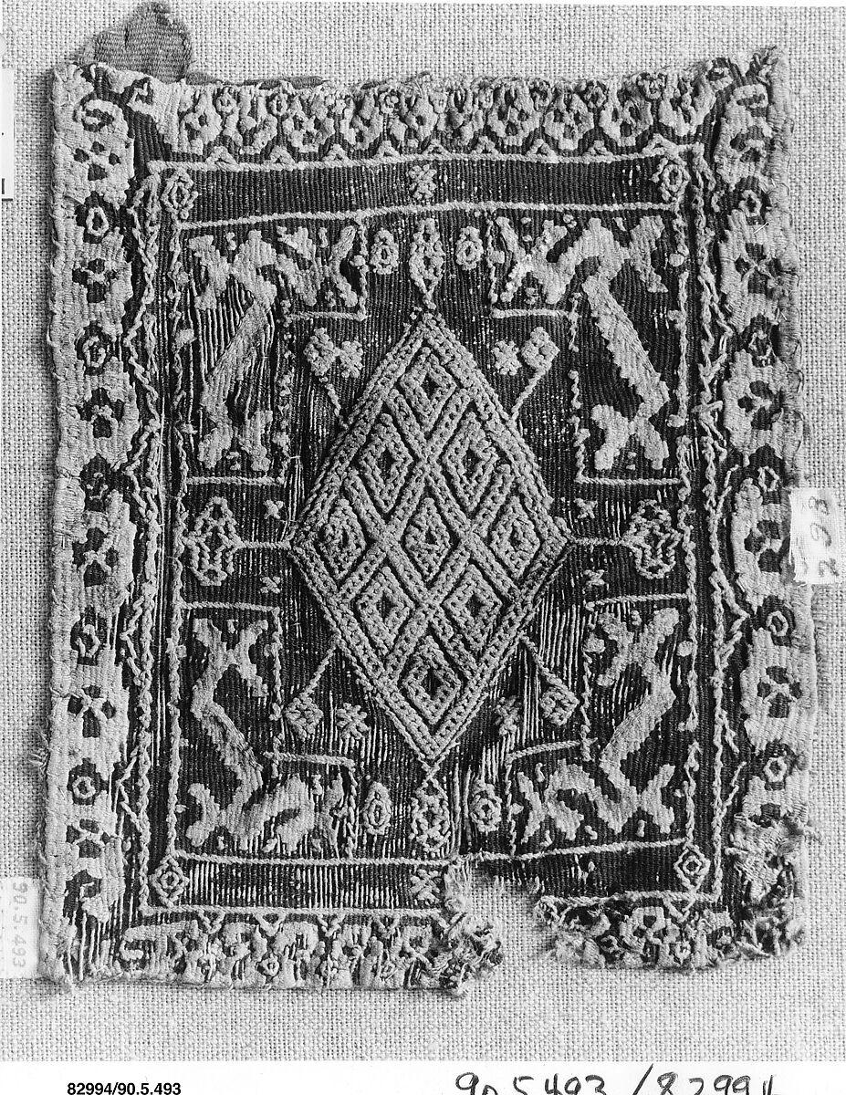 Textile Fragment, Wool, linen; tapestry weave