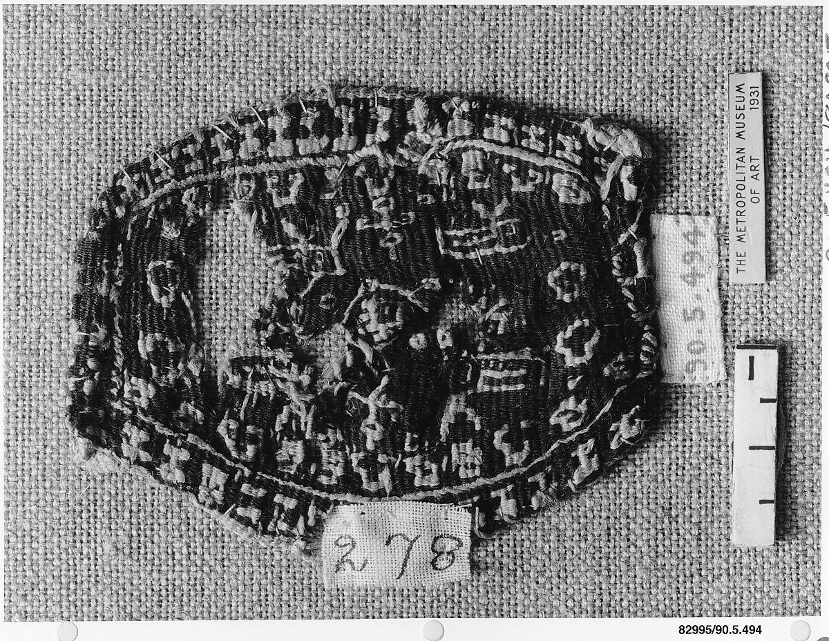 Textile Fragment, Wool, linen; tapestry weave