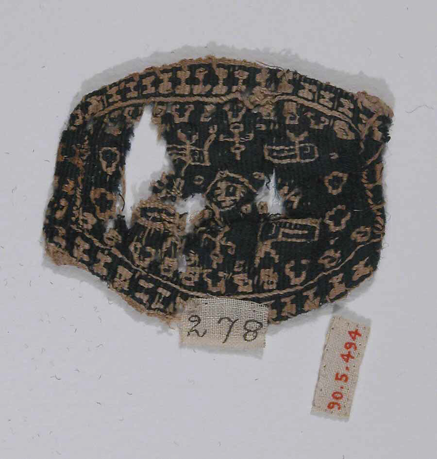 Textile Fragment, Wool, linen; tapestry weave 