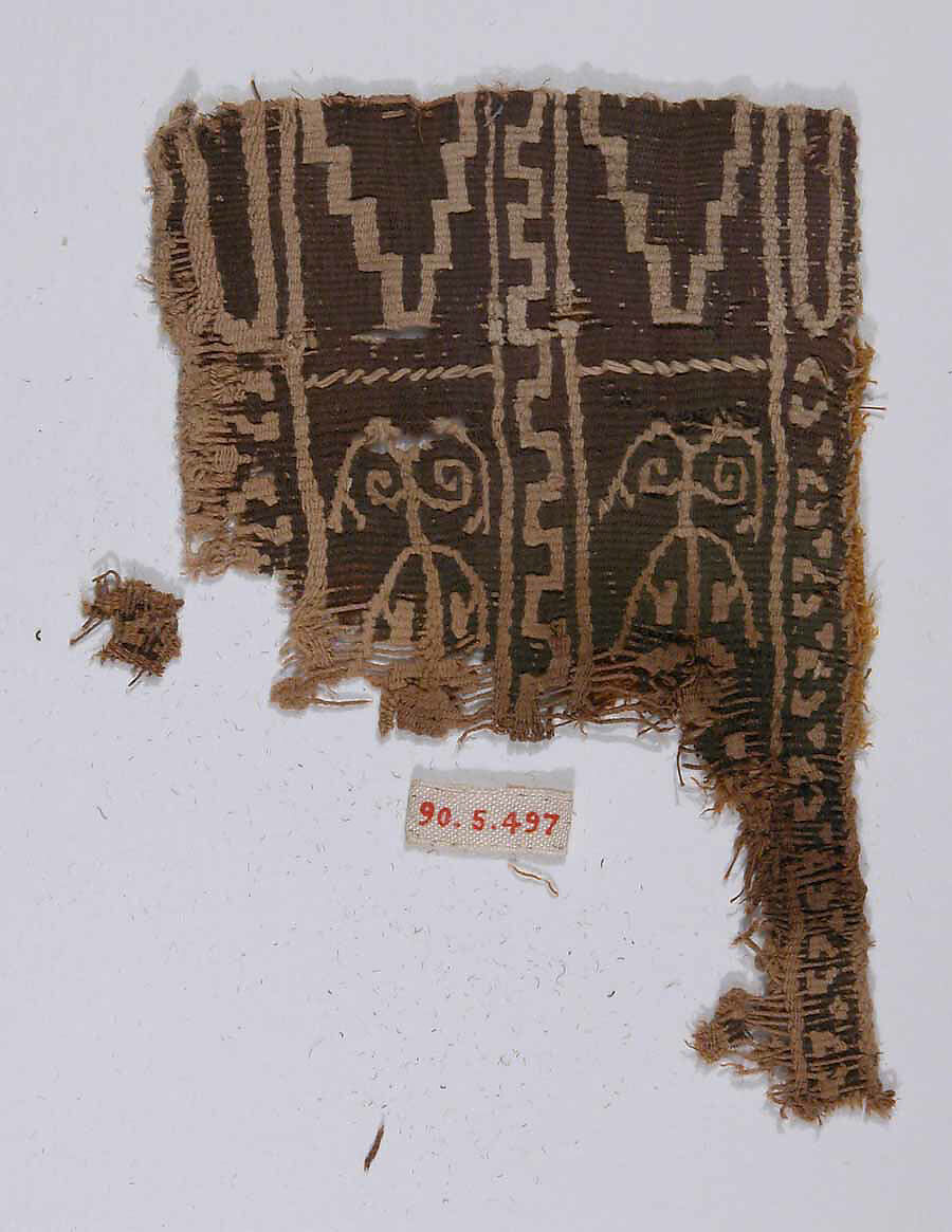 Textile Fragment, Wool, linen; tapestry weave 
