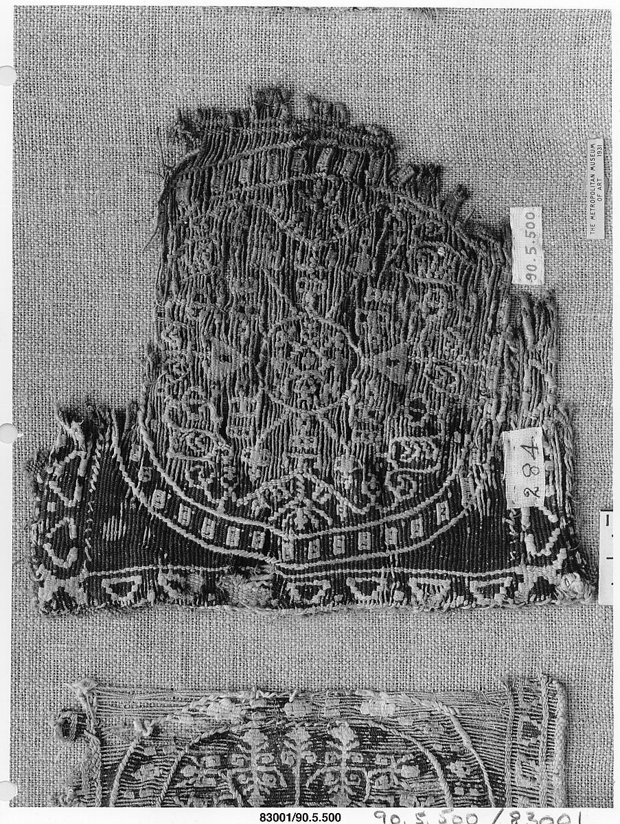 Textile Fragment, Wool, linen; tapestry weave