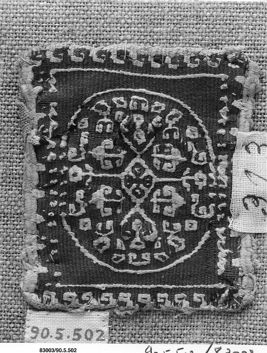 Textile Fragment, Wool, linen; tapestry weave