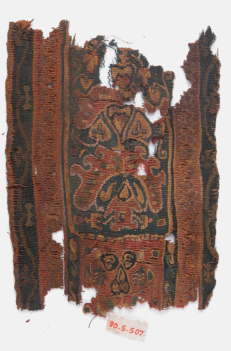 Textile Fragment, Wool, linen; tapestry weave 
