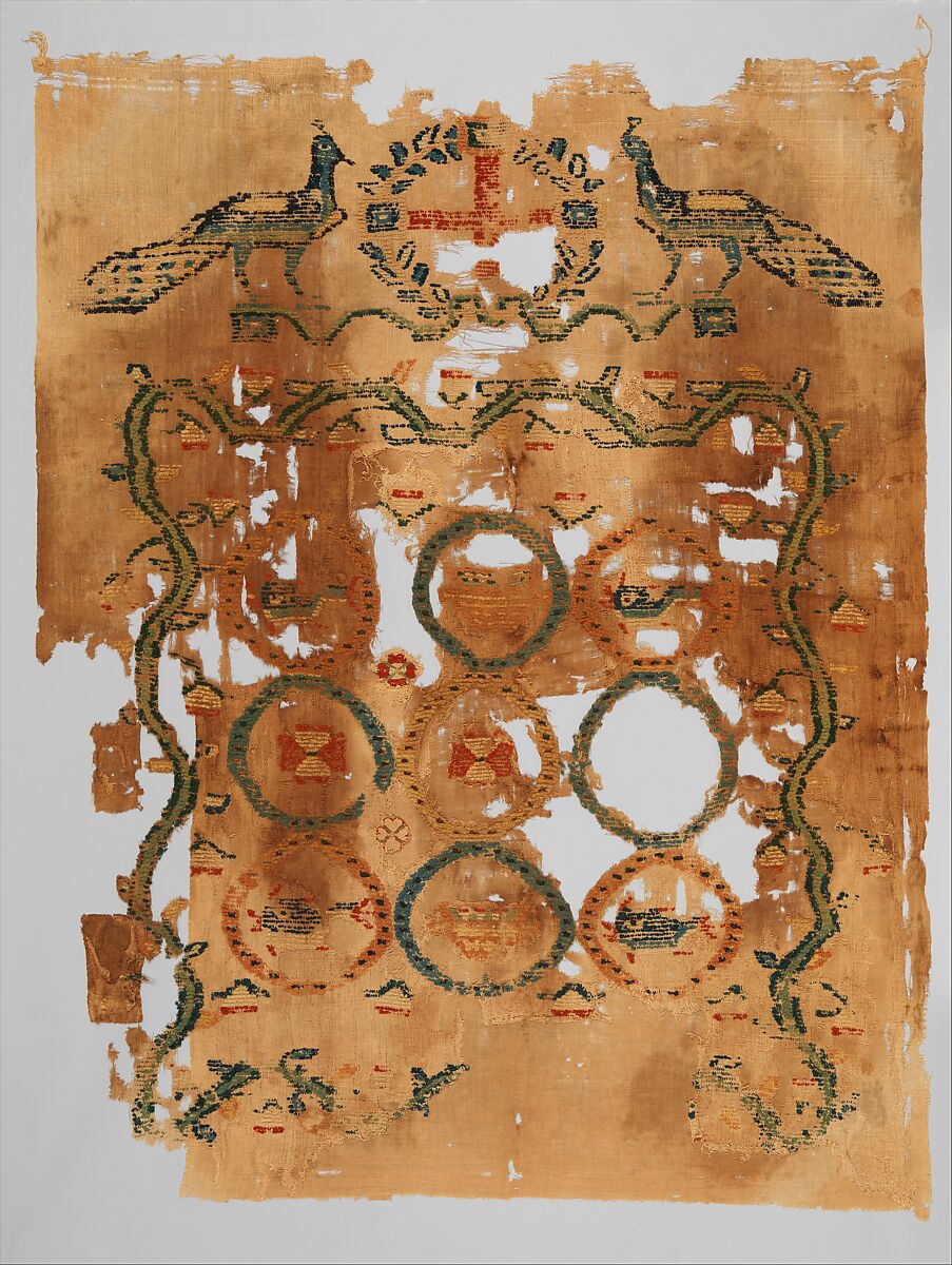 Textile Fragment, Wool, linen; tapestry weave