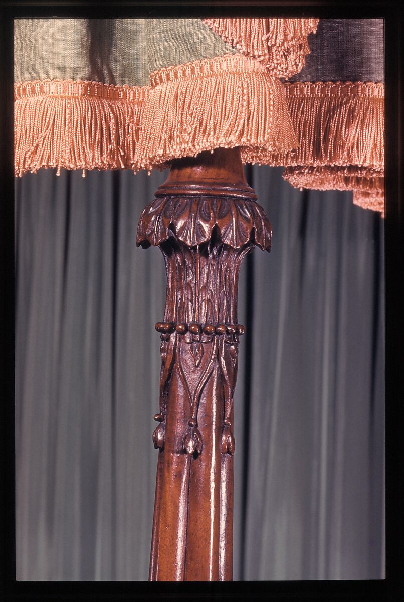 Bedstead, Possibly by Thomas Seymour (1771–1848), Mahogany, mahogany veneer, mahoganized maple and white pine, painted and gilded wood	, American