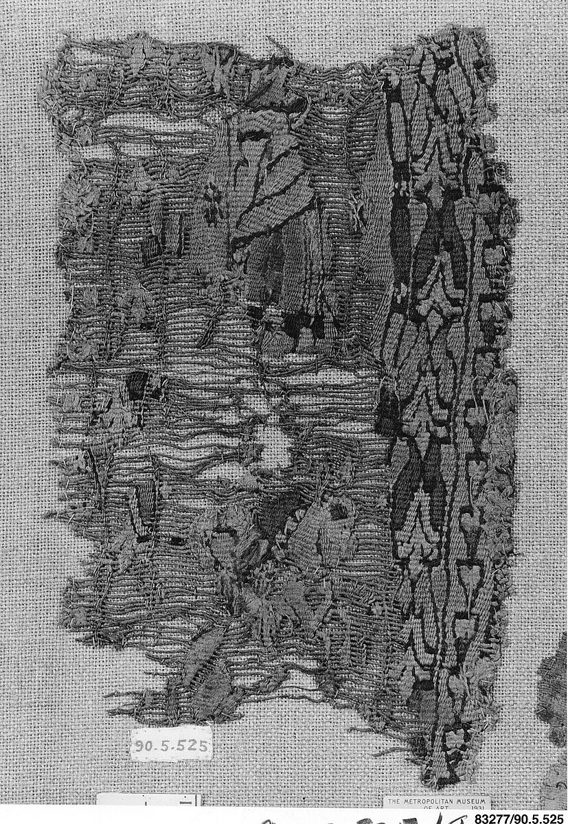 Textile Fragment, Wool, linen; tapestry weave