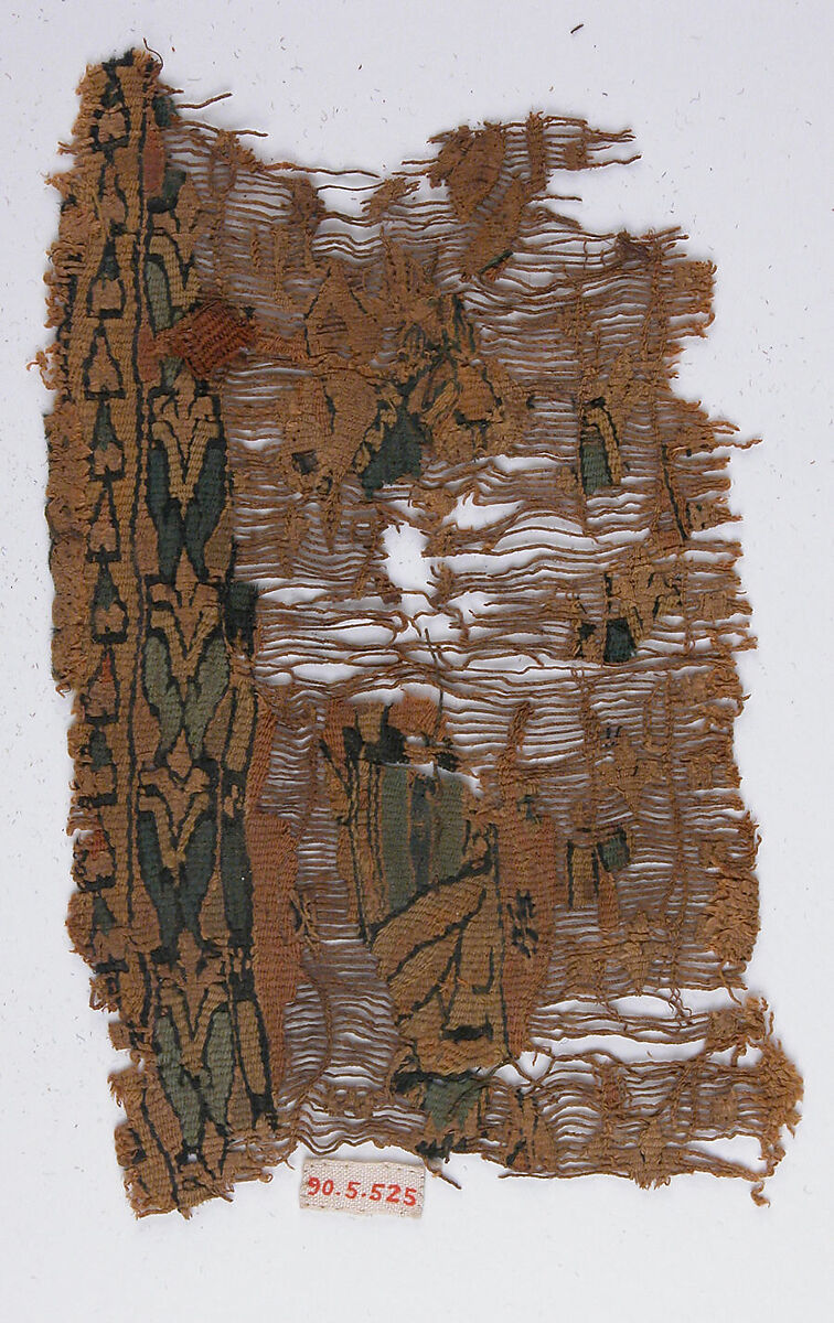 Textile Fragment, Wool, linen; tapestry weave 