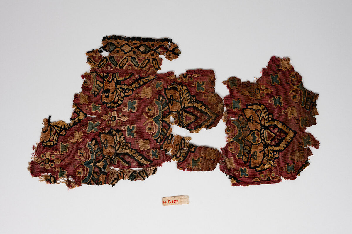 Textile Fragment, Wool, linen; tapestry weave