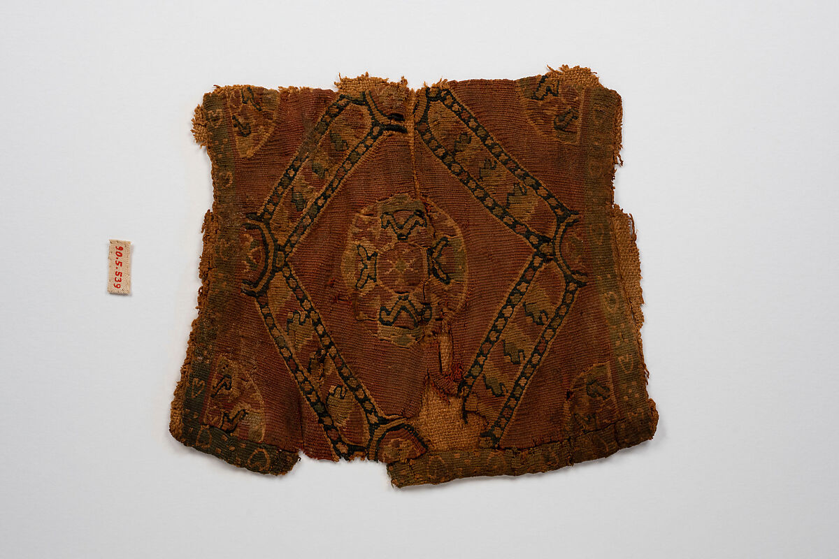 Textile Fragment, Wool, linen; tapestry weave