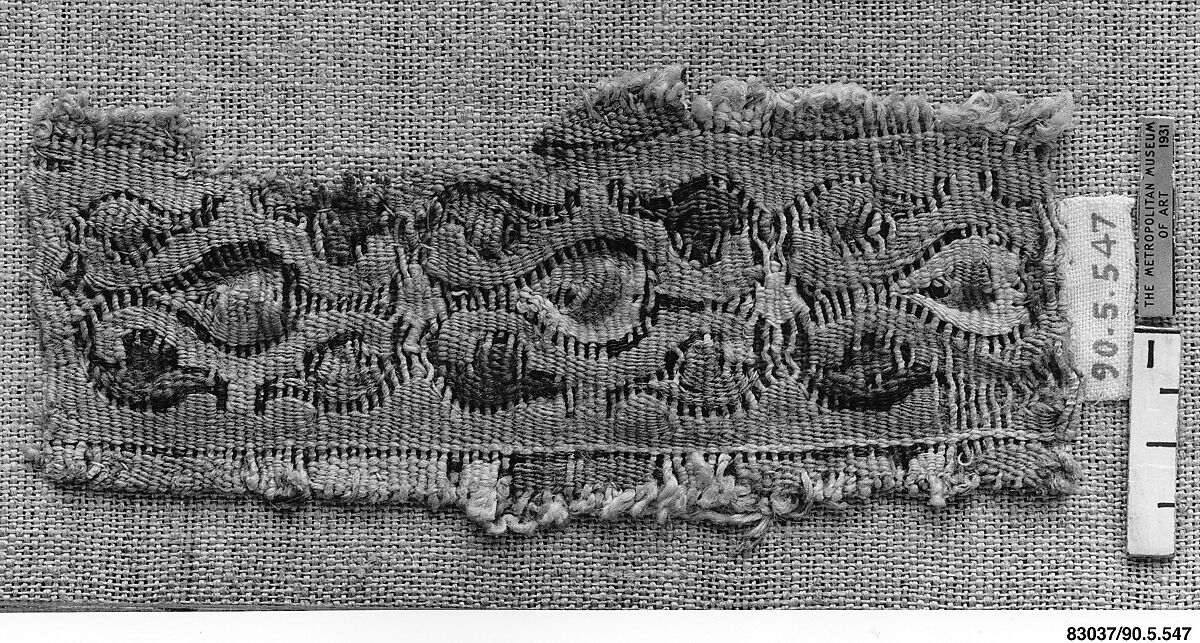 Textile Fragment, Wool, linen; tapestry weave