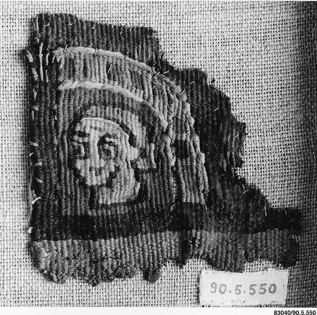 Textile Fragment, Wool, linen; tapestry weave