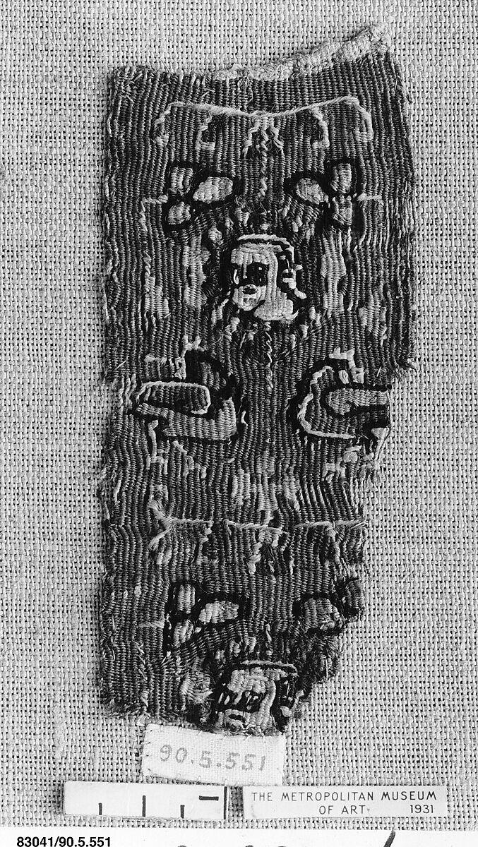 Textile Fragment, Wool, linen; tapestry weave