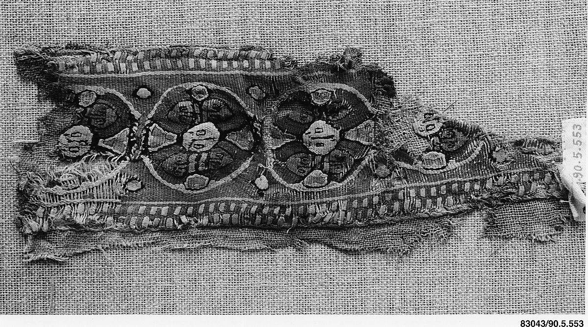 Textile Fragment, Wool, linen; tapestry weave