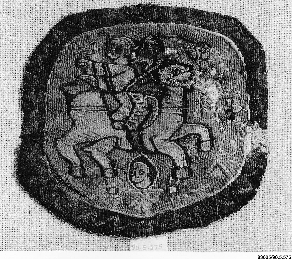 Textile Fragment, Wool, linen; tapestry weave