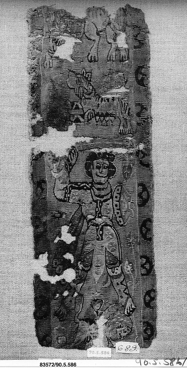 Textile Fragment, Wool, linen; tapestry weave