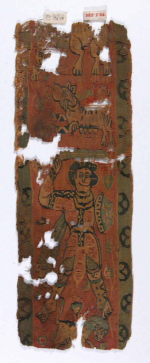 Textile Fragment, Wool, linen; tapestry weave