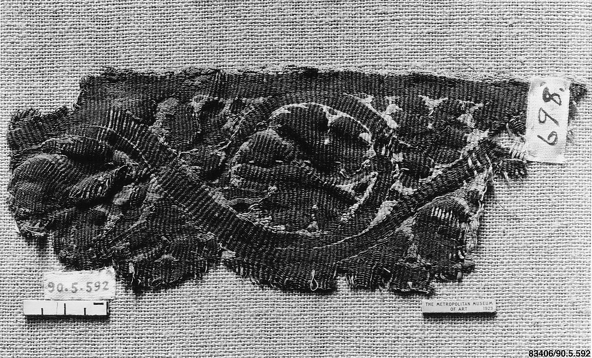 Textile Fragment, Wool, linen; tapestry weave 