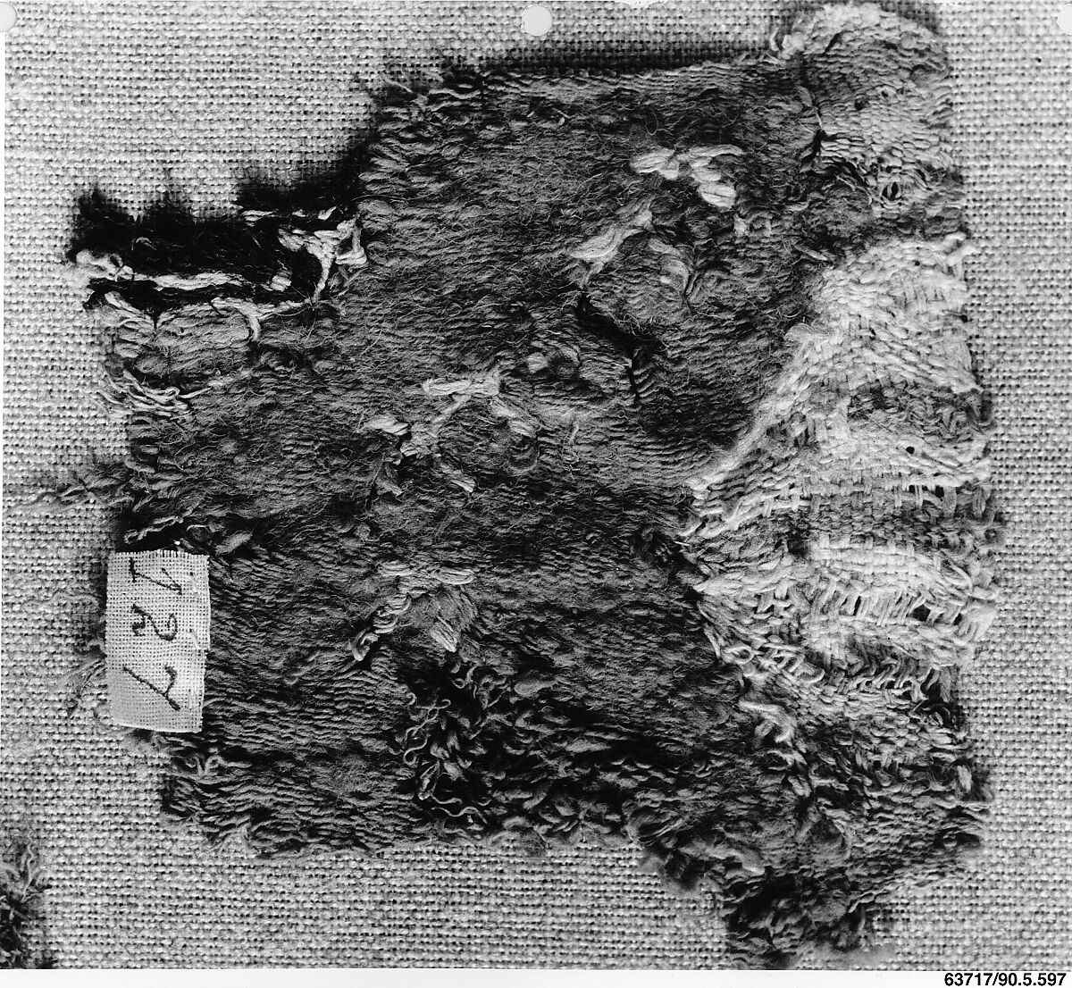 Textile Fragment, Wool, linen; tapestry weave