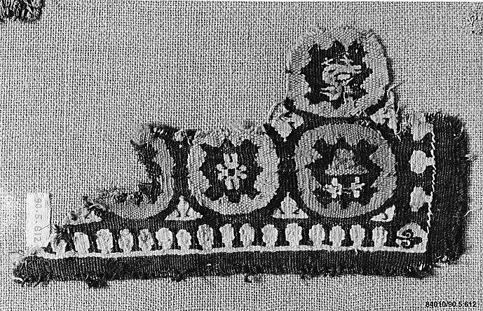 Textile Fragment, Wool, linen; tapestry weave