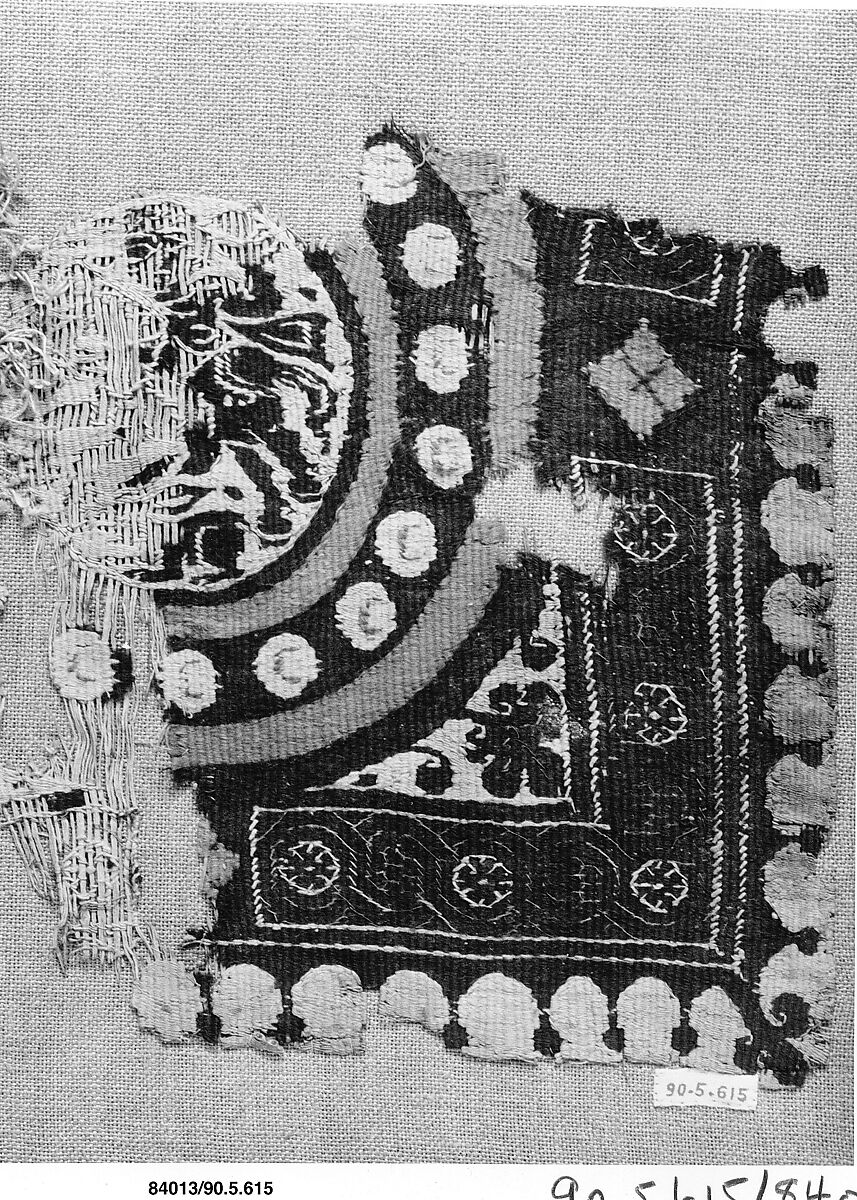 Textile Fragment, Wool, linen; tapestry weave