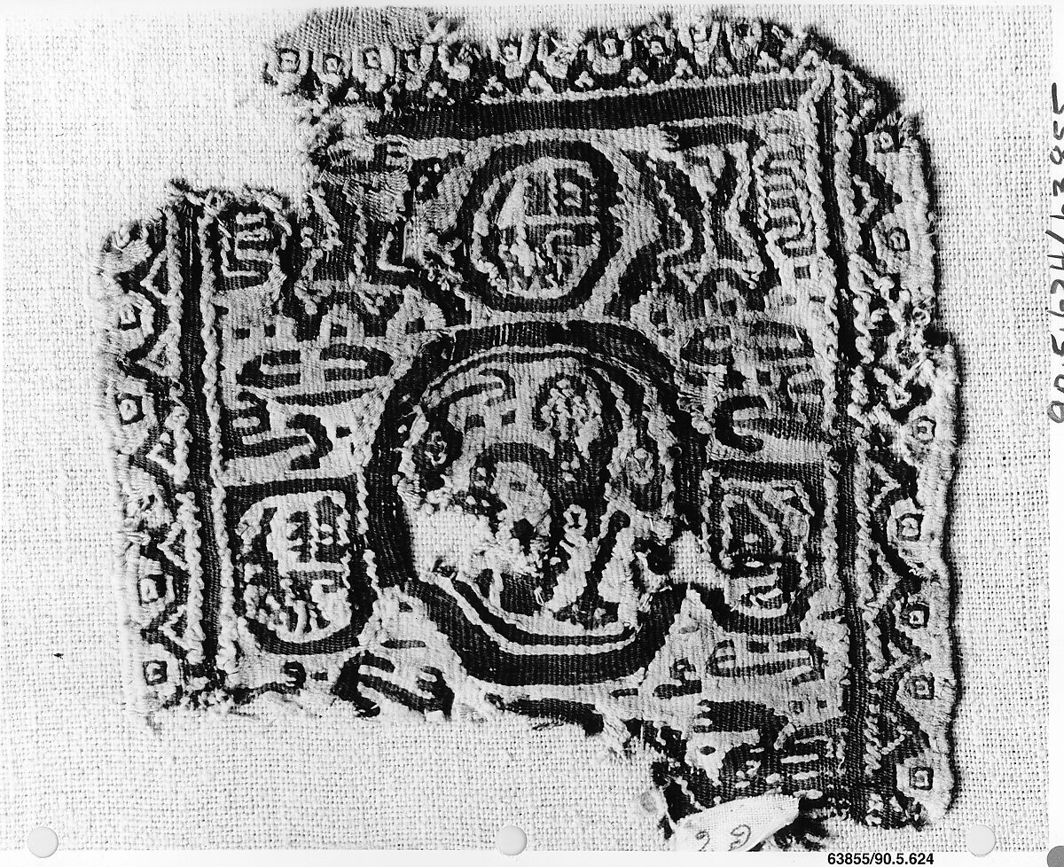 Textile Fragment, Wool, linen; tapestry weave 