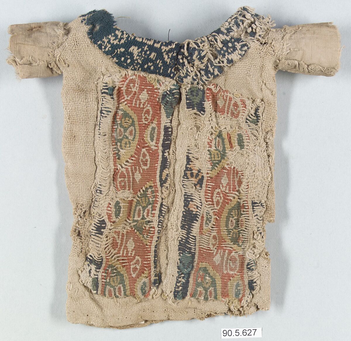 Doll's Tunic, Wool, linen; plain weave, tapestry weave