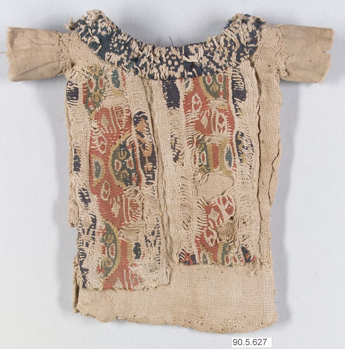 Doll's Tunic, Wool, linen; plain weave, tapestry weave