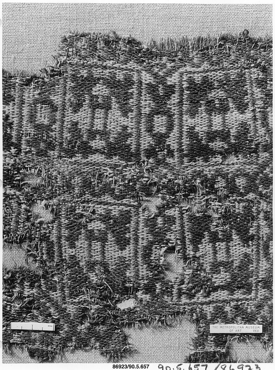 Textile Fragment, Wool; double weave