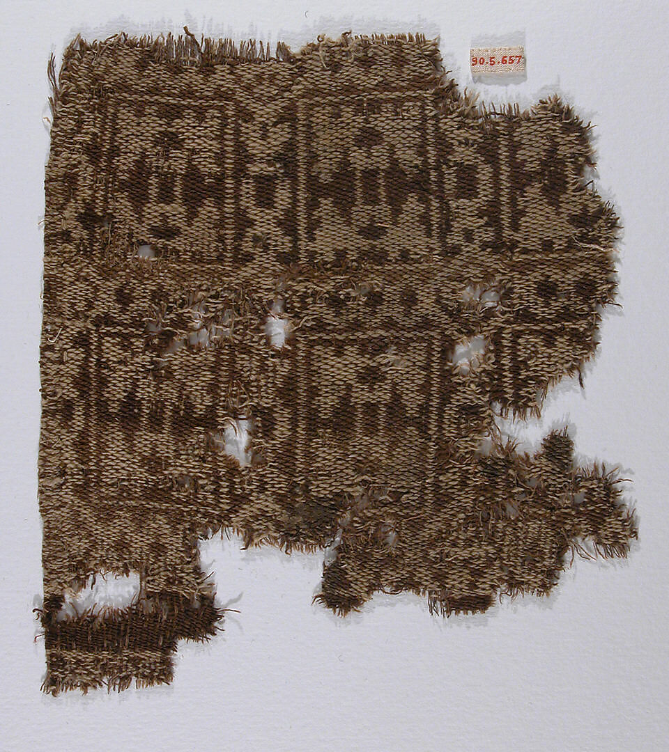 Textile Fragment, Wool; double weave 