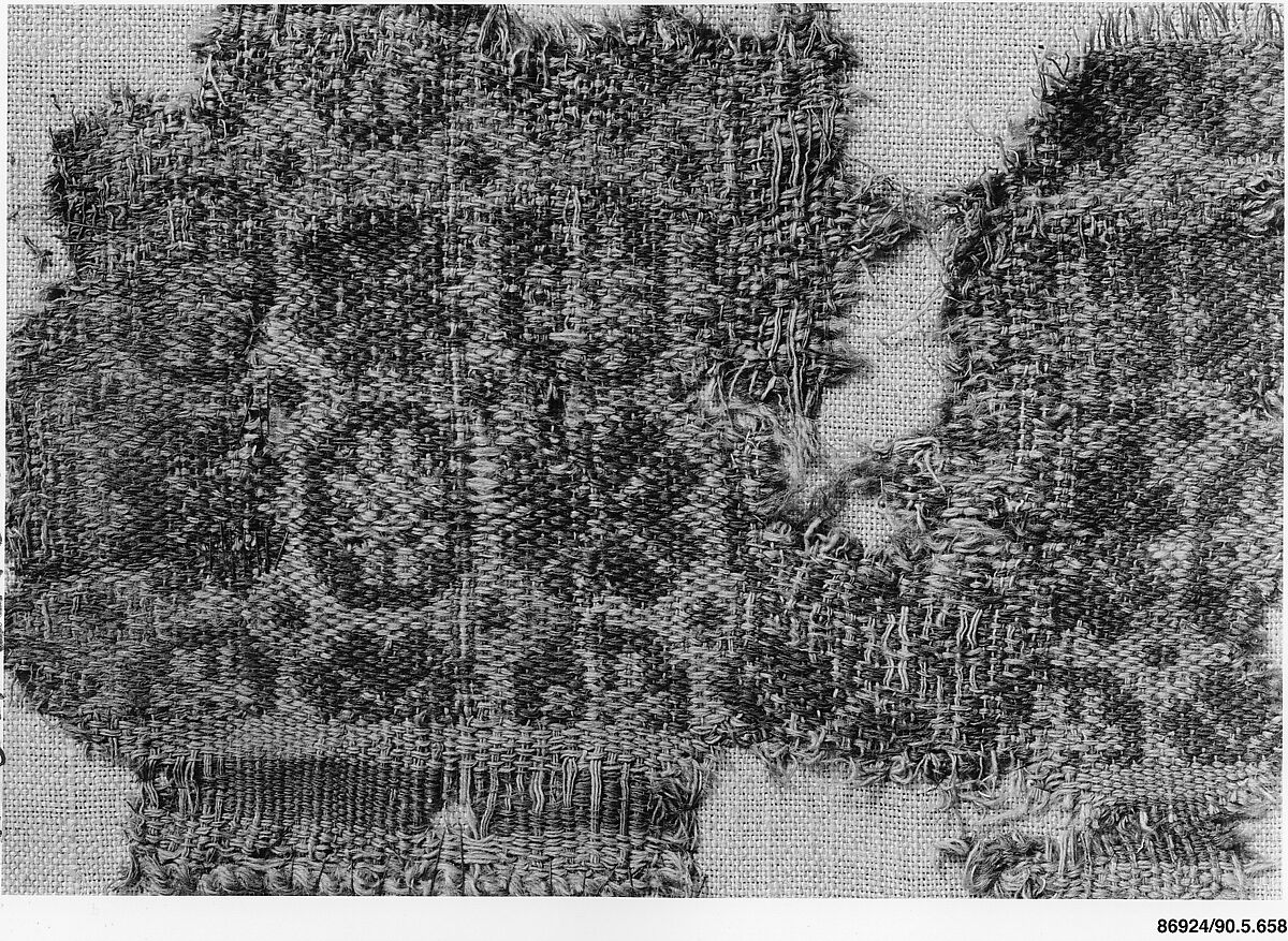 Textile Fragment, Wool; double weave