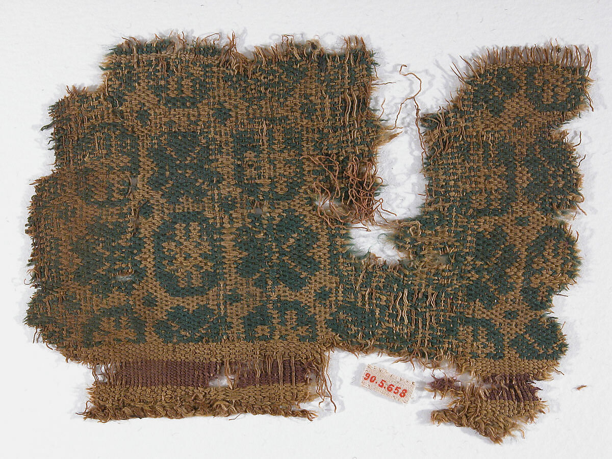 Textile Fragment, Wool; double weave 