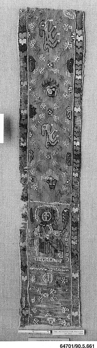 Textile Fragment, Wool, linen; tapestry weave