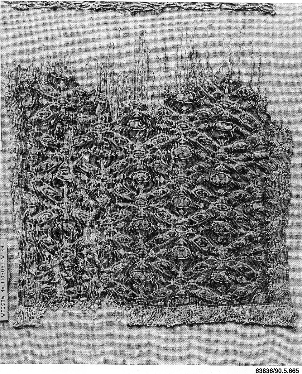 Textile Fragment, Wool, linen; tapestry weave 