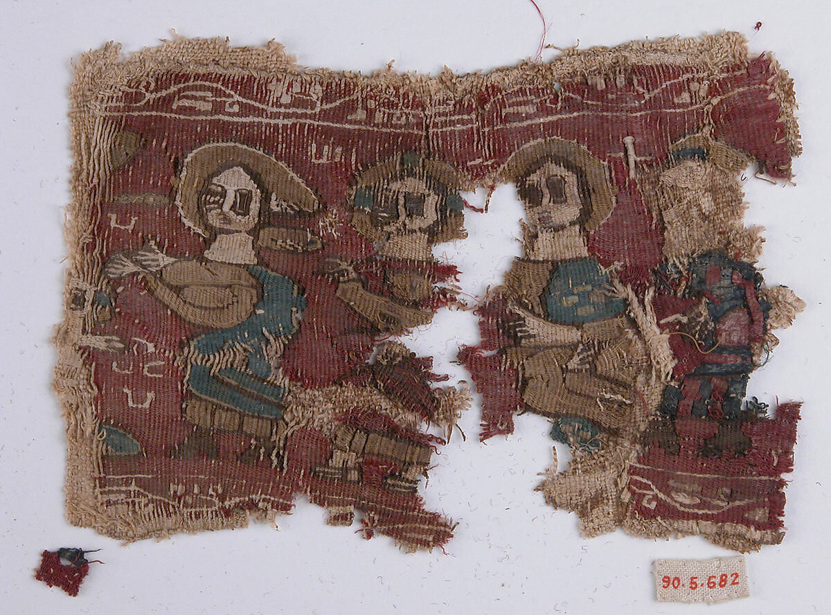 Textile Fragment, Wool, linen; tapestry weave 