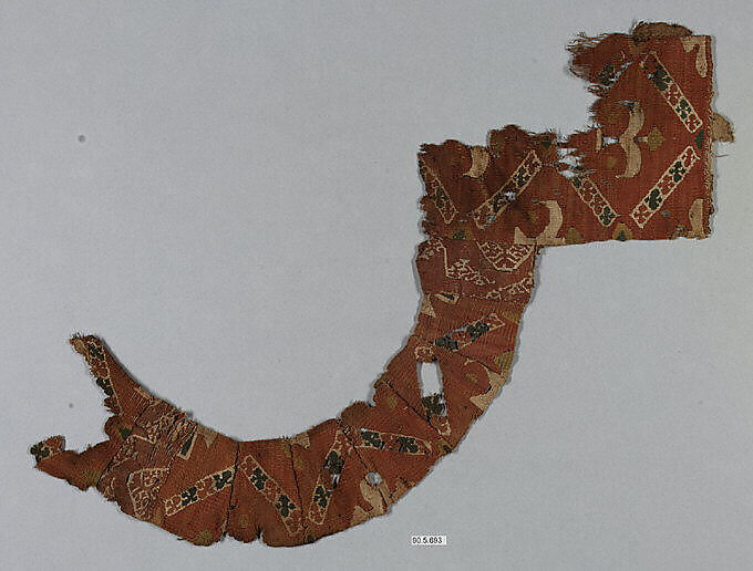 Textile Fragment, Wool, linen; tapestry weave 