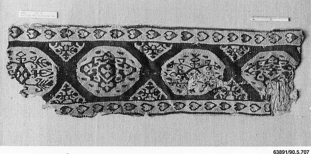 Textile Fragment, Wool, linen; tapestry weave 