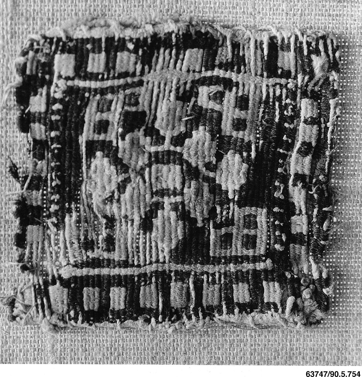 Textile Fragment, Wool, linen; tapestry weave