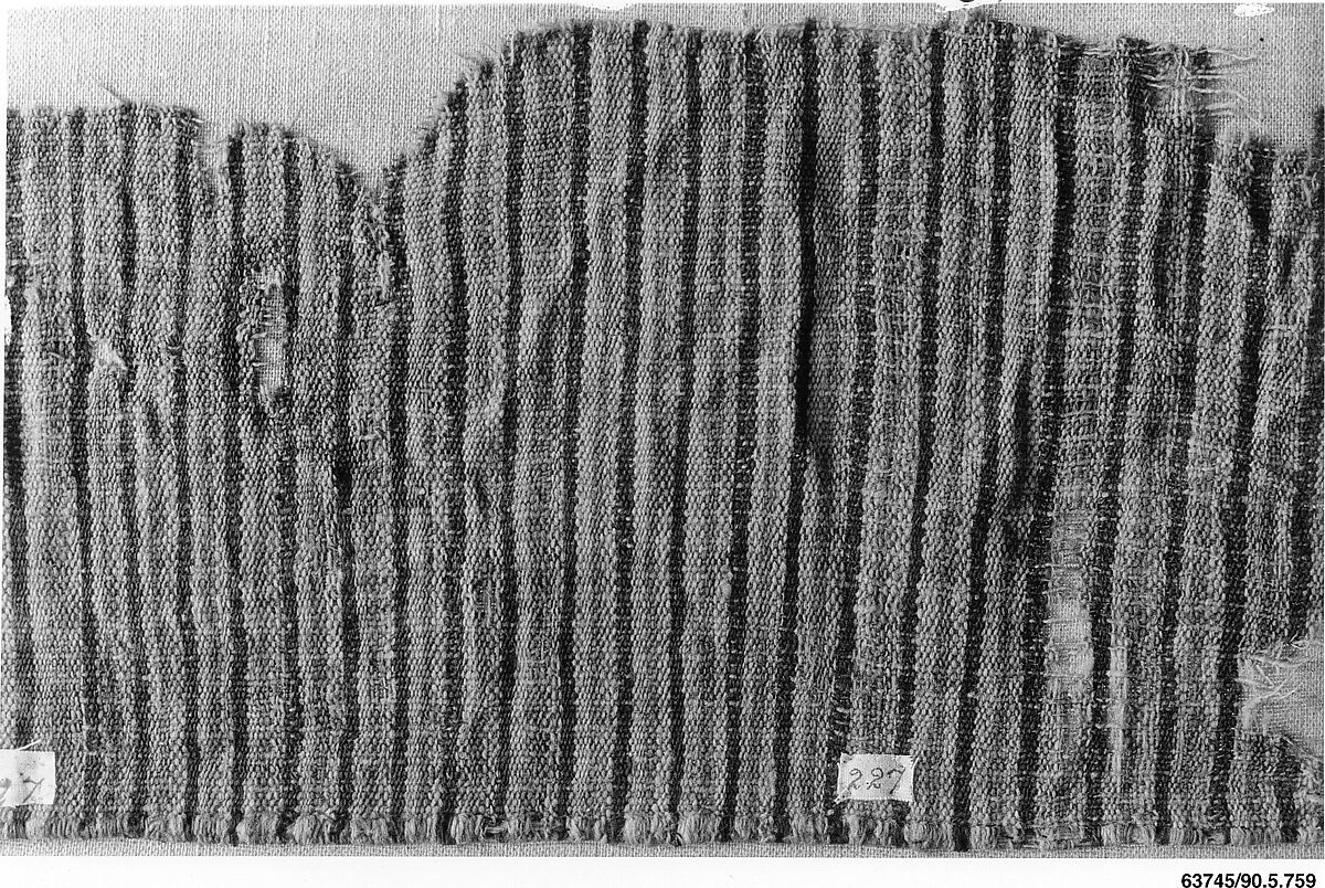 Textile Fragment, Wool, linen; plain weave
