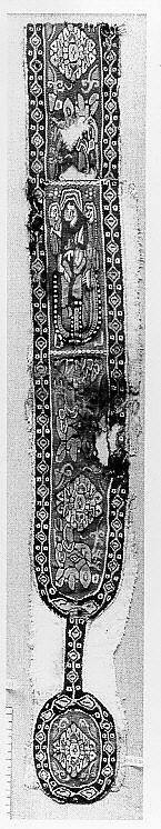 Band with Figures, Wool, linen; plain weave, tapestry weave