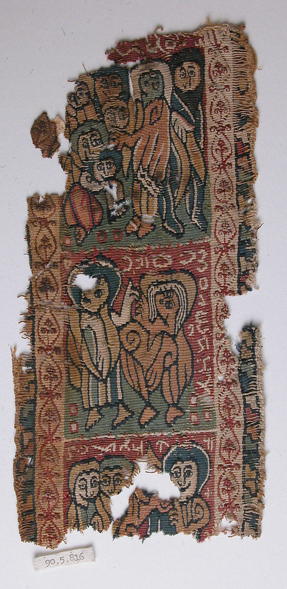 Textile Fragment, Wool, linen; tapestry weave