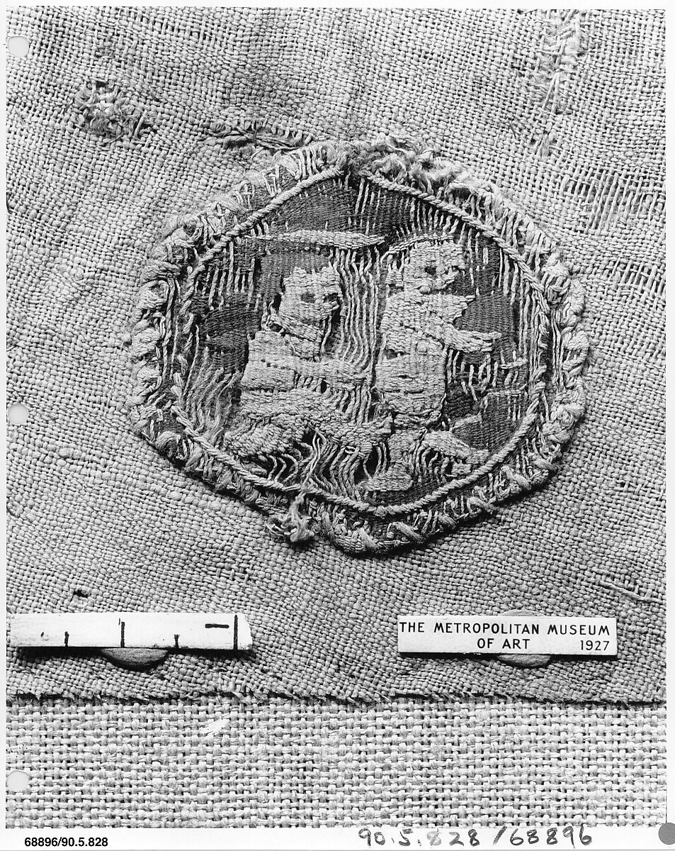 Roundel, Linen, wool